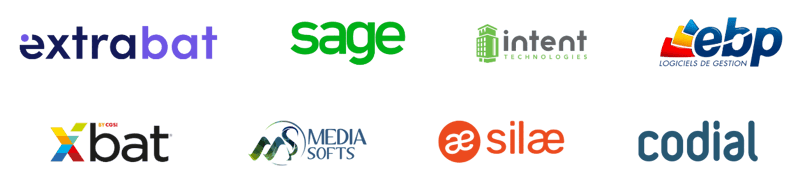 Logos des logiciels connectés à Altagem Logos des logiciels connectés à Altagem