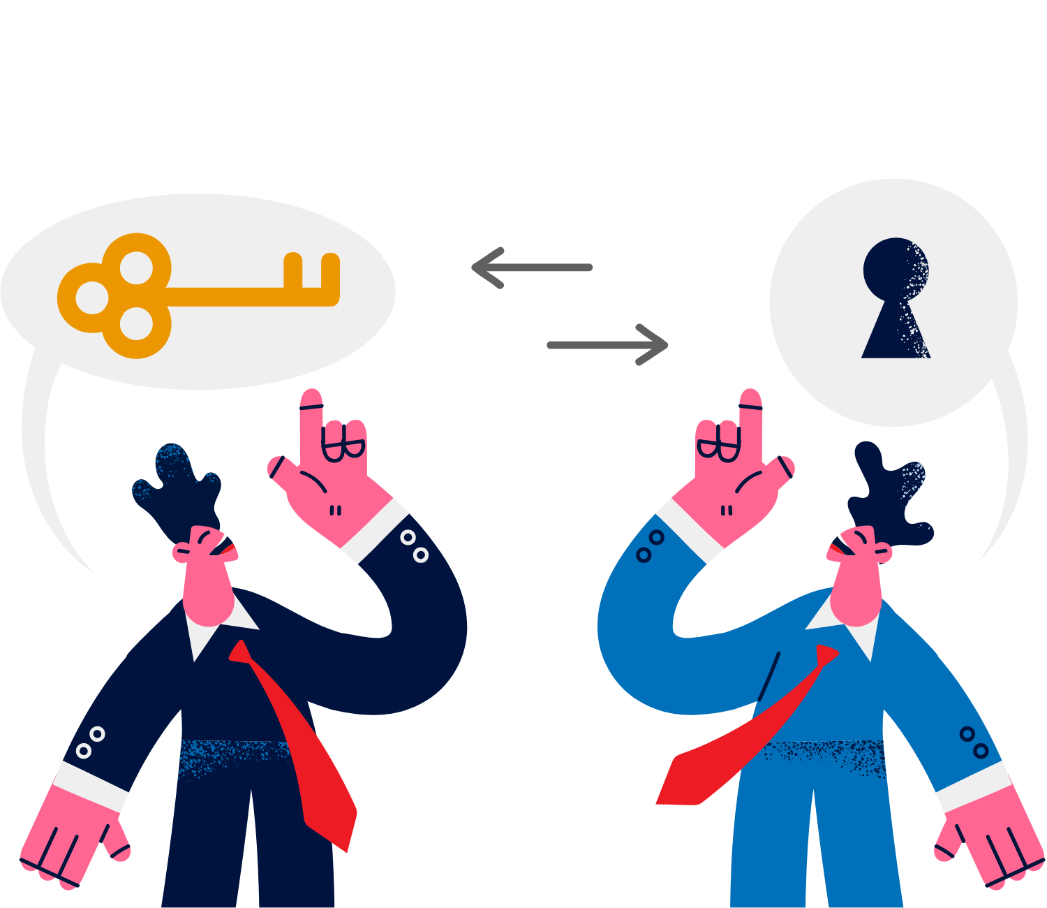 Un personnage est la clé, l'autre est la serrure Un personnage est la clé, l'autre est la serrure
