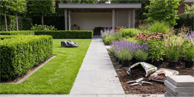 un jardin entretenu vs un jardin en création 