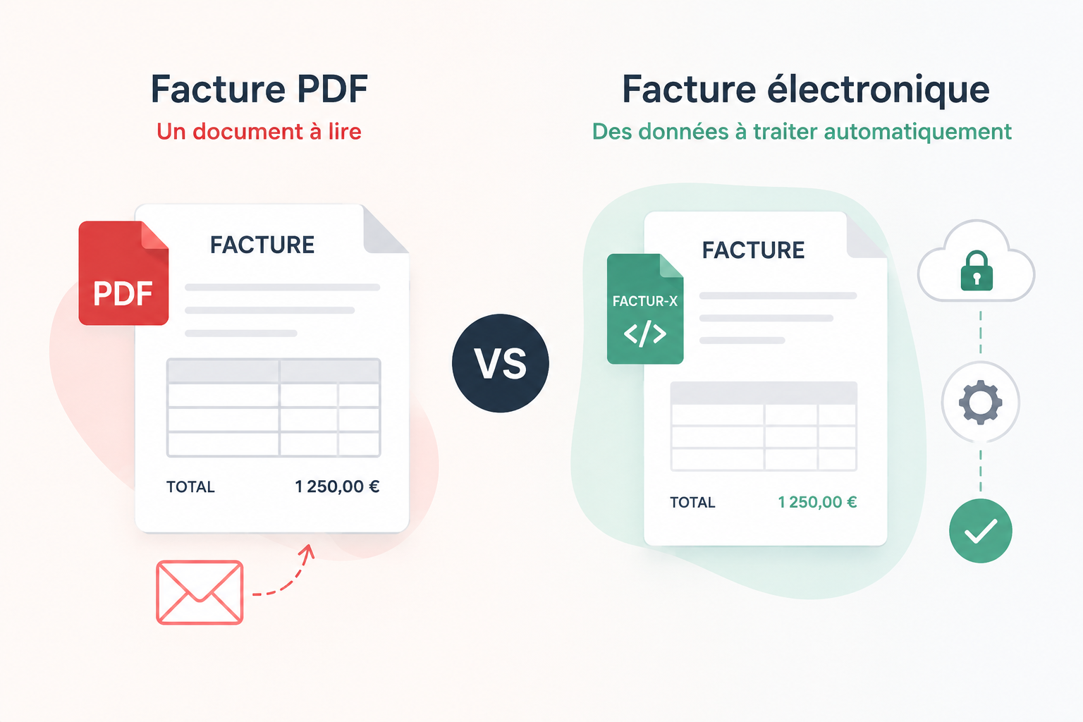 Quelle différence entre une facture PDF et une facture électronique ?