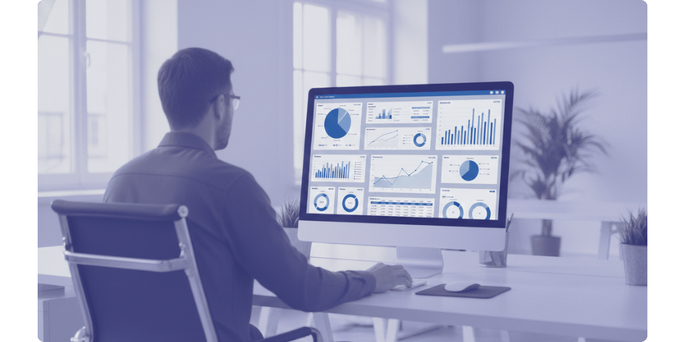 Un dirigeant en train de suivre son activité