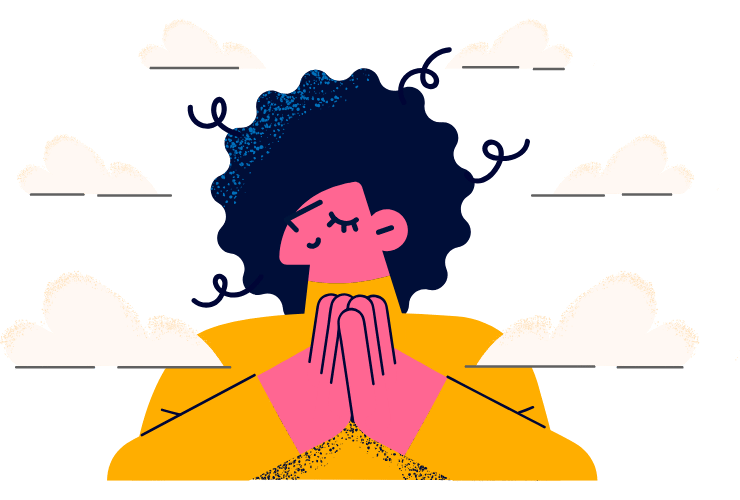 Illustration représentant un personnage zen et apaisé