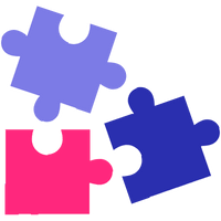 3 pièces d'un même puzzle qui s'imbriquent parfaitement ensemble