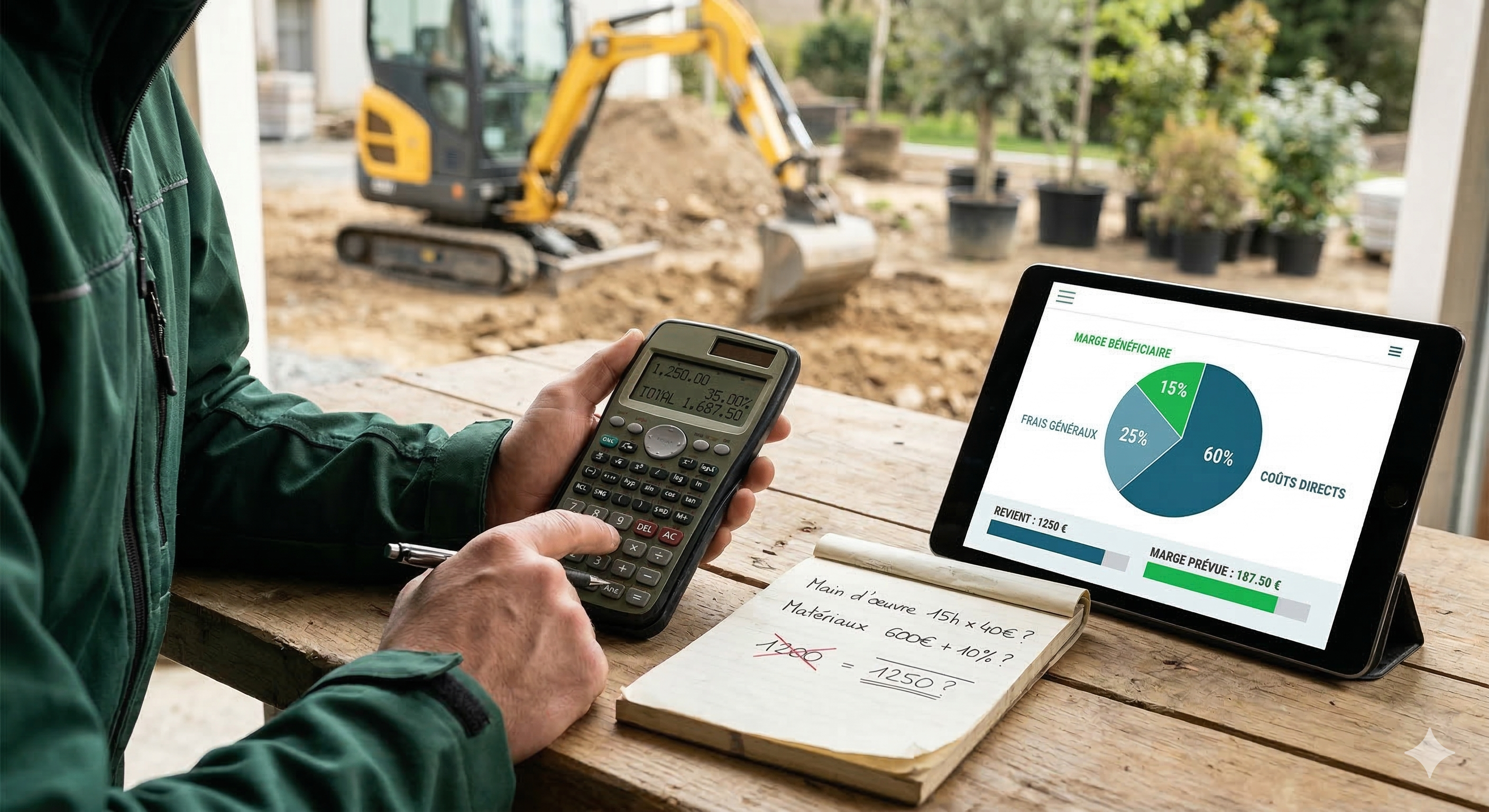 Prix de revient paysagiste, la formule pour ne plus travailler à perte